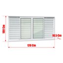Ver imagem 4 de Veneziana Alumínio Elite 6 Folhas Moveis 100 x 120 V.Liso Branco Brimak