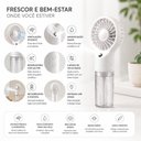 Ver mais imagens de Ventilador Umidificador Portátil de Mesa 0,3W a 1W 3 Pás 4 Velocidades Transparente Bivolt