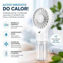 Ver imagem 6 de Ventilador Umidificador Portátil de Mesa 0,3W a 1W 3 Pás 4 Velocidades Transparente Bivolt