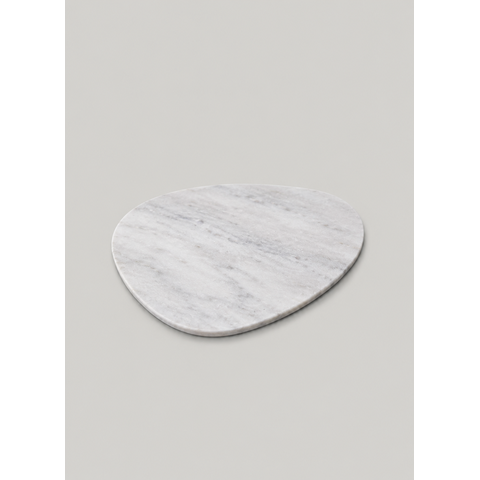 Bandeja Decorativa Pedra Natural Branco Extra para Servir 38x28cm