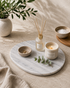 Ver imagem 2 de Bandeja Decorativa Pedra Natural Branco Extra para Servir 38x28cm