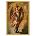 Ver imagem 1 de Quadro São Miguel Arcanjo com Espada 60x40 em Azulejos