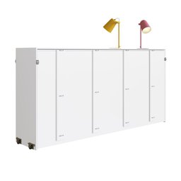 Cama de Solteiro Dupla Articulável Horizontal Phoenix Branco Cs180 Art In Móveis - 4