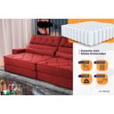 Ver imagem 4 de Sofá Retrátil Reclinável 230cm Albany Suede Velut com Molas Ensacadas - King House