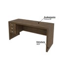 Ver imagem 2 de Mesa de Escritório 155 cm com 3 Gavetas - Nogal