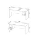 Ver imagem 4 de Mesa de Escritório 155 cm com 3 Gavetas - Nogal