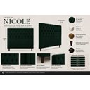 Ver imagem 2 de Cabeceira Estofada Recamier Baú para Cama Box 160cm Queen:Verde