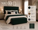 Ver imagem 3 de Cabeceira Estofada Recamier Baú para Cama Box 160cm Queen:Verde