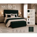 Ver imagem 3 de Cabeceira Estofada Recamier Baú para Cama Box 160cm Queen:Verde