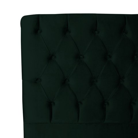 Cabeceira Estofada Recamier Baú para Cama Box 160cm Queen:Verde