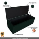 Ver imagem 5 de Cabeceira Estofada Recamier Baú para Cama Box 160cm Queen:Verde