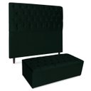 Ver mais imagens de Cabeceira Estofada Recamier Baú para Cama Box 160cm Queen:Verde