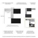 Ver imagem 3 de Cozinha Compacta com Armário e Balcão Mp2002 Sofia Multimóveis Branca/preta