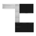 Ver imagem 6 de Cozinha Compacta com Armário e Balcão Mp2002 Sofia Multimóveis Branca/preta