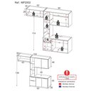 Ver imagem 4 de Cozinha Compacta com Armário e Balcão Mp2002 Sofia Multimóveis Branca/preta