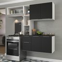 Ver imagem 1 de Cozinha Compacta com Armário e Balcão Mp2002 Sofia Multimóveis Branca/preta