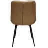 Kit 4 Cadeiras Haifa Lívia Fratini Revestido em Poliuretano (PU) Cor Caramelo Base em Aço Preto - 4