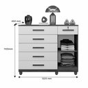 Ver imagem 5 de Cômoda Milano 6 Gavetas 1 Porta 1 Prateleira com Sapateira - Benetil