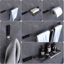 Ver imagem 1 de Kit Acessórios Para Banheiro Cromado e Preto Empire 6 peças