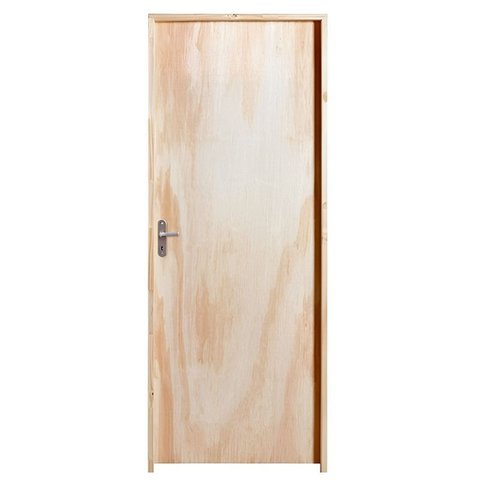 Porta de Madeira Semi-oca Amescla Lisa Batentes de 9 Cm - 2.10(a)x0.60(l) - Lado Direito