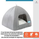 Ver imagem 5 de Casinha Cama Toca Tecido para Pet Cachorro Lavavel 47x45cm