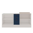 Ver imagem 2 de Cozinha Modulada 2 Balcoes 100% Mdf Branca/azul