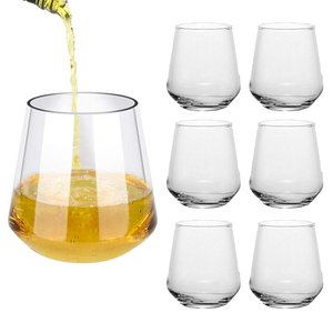 Jogo 6 Copos Cristal Titânio Conhaque Bohemia Sandra 400ml