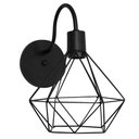 Ver imagem 5 de Kit 4 Arandela Diamante Poptem 1 Lampada Preto 29cm