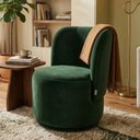 Ver imagem 3 de Poltrona Decorativa para Sala Estar Quarto Penteadeira Orgânica Bia Veludo Verde - Montanaris Decor
