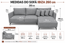 Ver imagem 4 de Sofá Ibiza Linho Cinza 2.60m Chaise Lado Direito ou Esquerdo – Design Moderno e Conforto Premium
