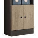 Ver imagem 3 de Armário Gamer 2 Portas Preto/Carvalho - Qmovi