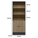 Ver imagem 4 de Armário Gamer 2 Portas Preto/Carvalho - Qmovi