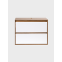 Ver imagem 1 de Gabinete para Banheiro 80cm Mdf Freijo com Branco Dubai - On Móveis