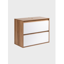 Ver imagem 2 de Gabinete para Banheiro 80cm Mdf Freijo com Branco Dubai - On Móveis