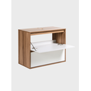 Ver imagem 3 de Gabinete para Banheiro 80cm Mdf Freijo com Branco Dubai - On Móveis