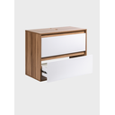 Ver imagem 4 de Gabinete para Banheiro 80cm Mdf Freijo com Branco Dubai - On Móveis
