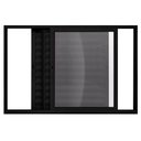 Ver imagem 2 de Janela de Correr Alumínio Preto 03 Folhas Veneziana Maxx - 120x150