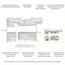 Armário de Cozinha Completa de Canto Veneza Multimóveis V2071 Branco/dourado - 4