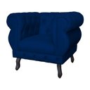 Ver imagem 4 de Poltrona Decorativa Sala Recepção Maya Suede Azul Marinho LM DECOR