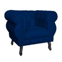 Ver imagem 3 de Poltrona Decorativa Sala Recepção Maya Suede Azul Marinho LM DECOR