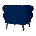 Ver imagem 5 de Poltrona Decorativa Sala Recepção Maya Suede Azul Marinho LM DECOR
