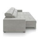 Ver imagem 7 de Sofá Decorativo Hugo 2 Lugares 208cm Reclinável e Retrátil Veludo Cinza Claro G45 - Gran Belo