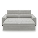 Ver imagem 6 de Sofá Decorativo Hugo 2 Lugares 208cm Reclinável e Retrátil Veludo Cinza Claro G45 - Gran Belo