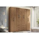 Ver imagem 1 de Guarda Roupa 8 Portas e 6 Gavetas C/ Pés Liverpool Jatoba - Santos Andirá
