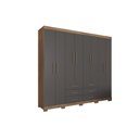 Ver imagem 4 de Guarda Roupa 8 Portas e 6 Gavetas C/ Pés Liverpool Jatoba - Santos Andirá
