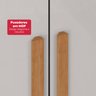 Guarda-roupa Casal Easy Slim 8 Portas com Espelho e Pés Amendoa Clean/off White - 7