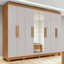 Ver imagem 1 de Guarda-Roupa Casal 8 Portas Easy Slim com Espelho e Pés