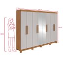 Ver imagem 5 de Guarda-Roupa Casal 8 Portas Easy Slim com Espelho e Pés