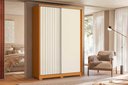 Ver imagem 1 de Guarda Roupa Frizatto Casal 2 Portas de Correr e 3 Gavetas - Cinamomo Off White Flex - Albatroz