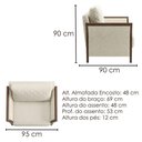 Ver imagem 3 de Poltrona Decorativa Ambar Braços Pes em Madeira Boucle Tce 1010 Moll